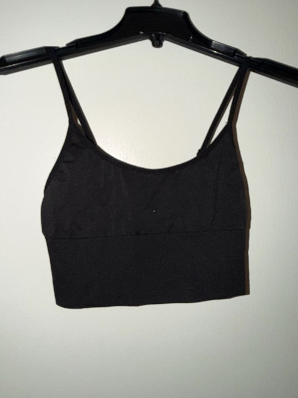 PINK Victoria's Secret Black Longline Crop Bralette